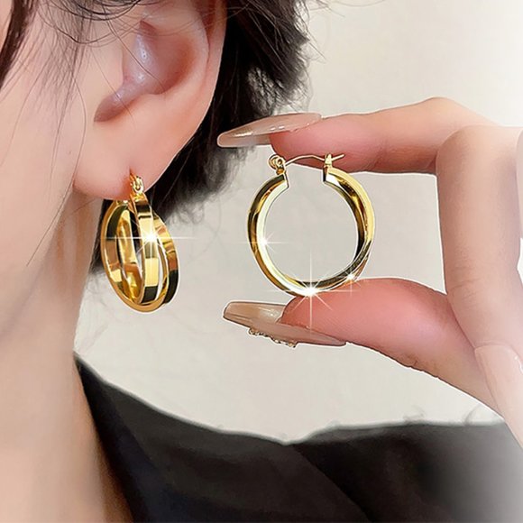 Anthropologie Jewelry - ★NEW ★ Anthro Double Hoops Earrings★